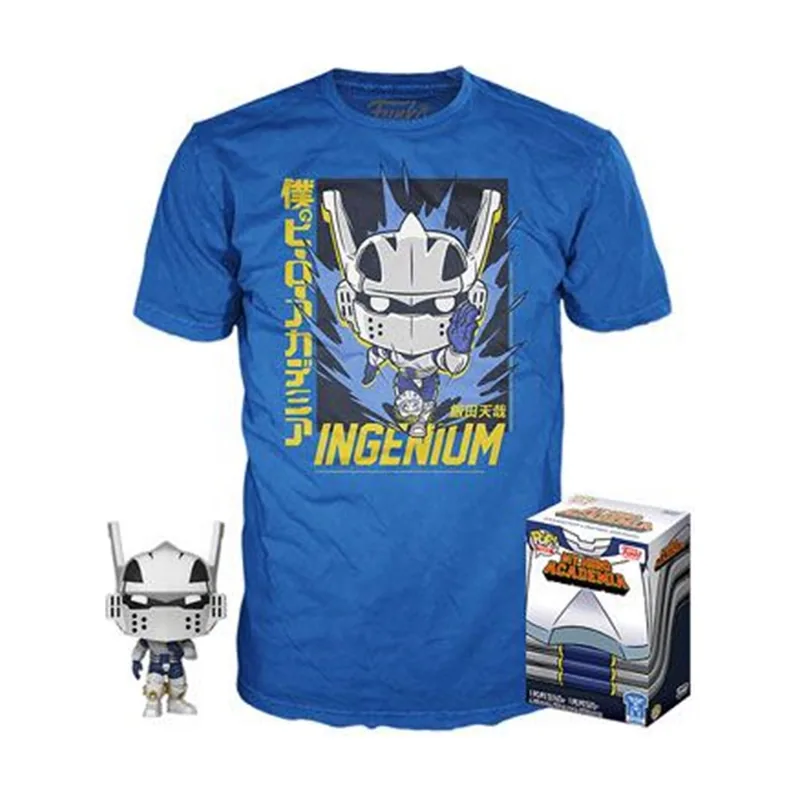 Funko Pop & tee MY Hero Academia TENYA IIDA INGENIUM Full Mech Suit + Camiseta Talla M