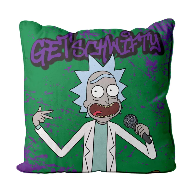 SD Toys Cojin Cuadrado Get Schwifty Rick Y Morty Envasado Vacio