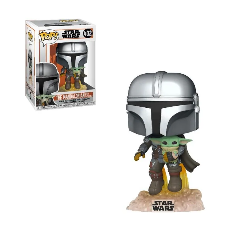 Funko Pop Star Wars The Mandalorian Mando Flying with Jetpack Standard