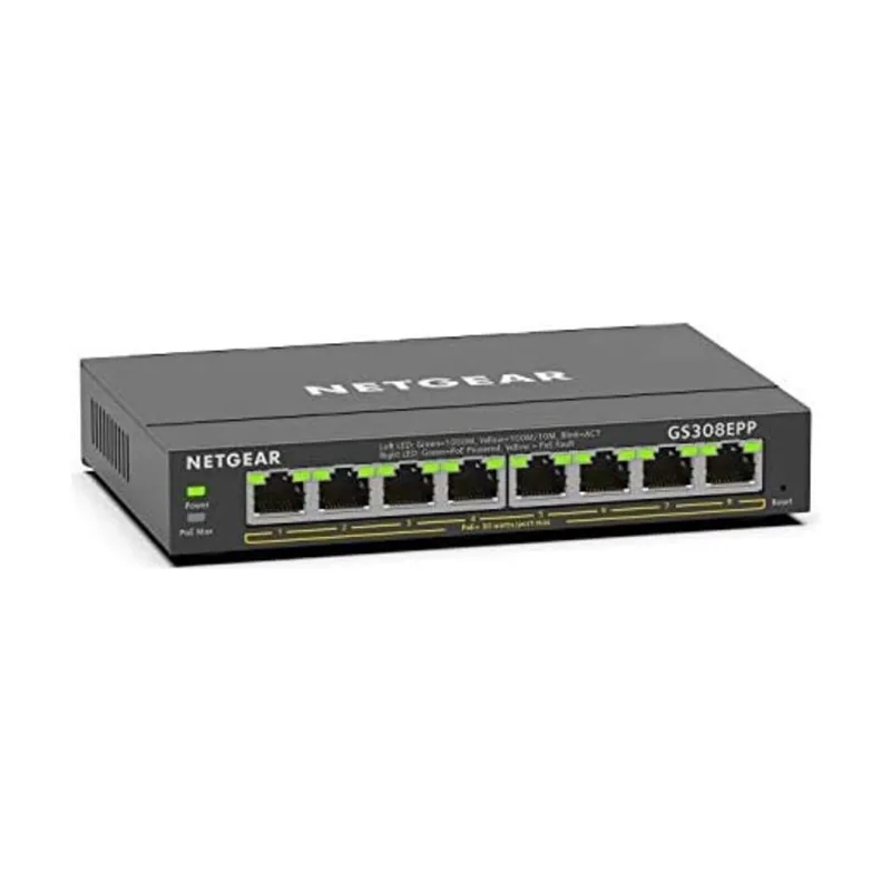 Netgear 8-Port Gigabit Ethernet High-Power PoE+ Plus Switch GS308EPP Gestionado L2/L3 Gigabit Ethernet 10/100/1000 Energía sobre Ethernet PoE