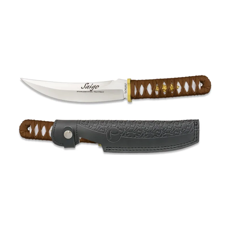 Tokisu Cuchillo Funda Piel Cnc Encordado