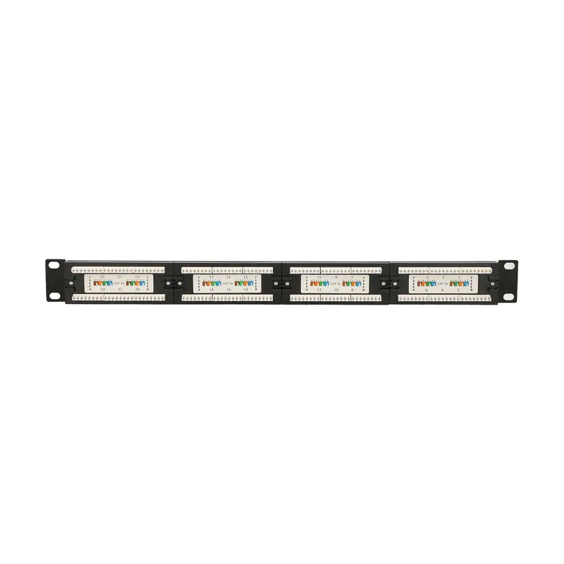 Extralink Patch Panel 24 Puertos Cat 5e UTP 19 Pulgadas 1U RJ45 Rack