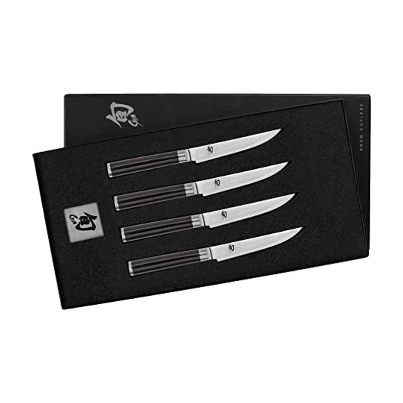 Kai Shun Classic Juego de cuchillos de carne japoneses 4 piezas con hoja de 12 cm