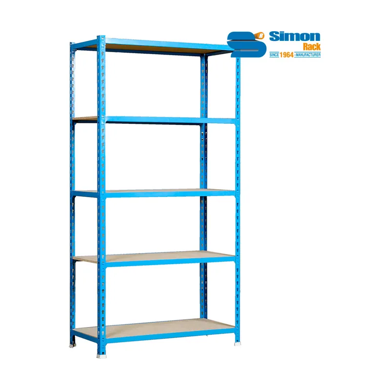 Simonrack Estantería Metálica Sin Tornillos Maderclick Plus Azul/Madera