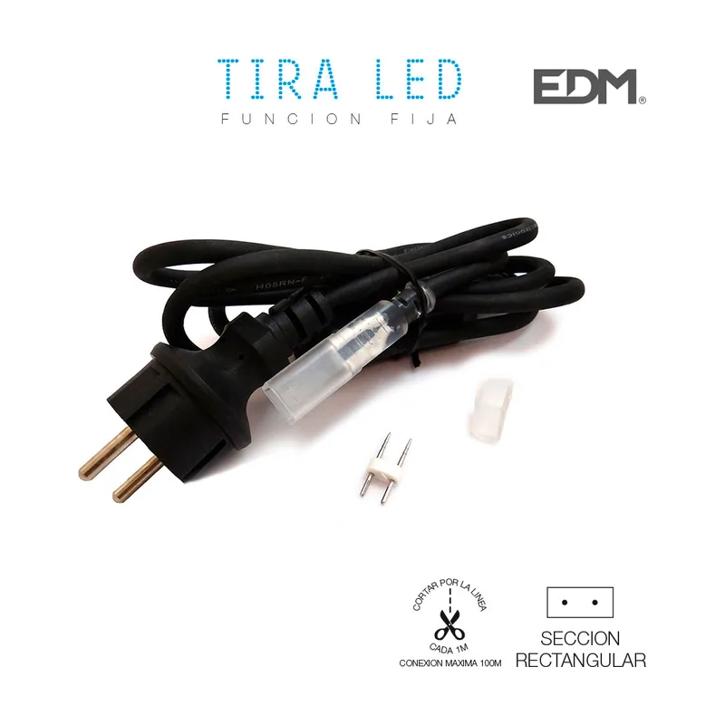 EDM Edp 31925 Kit Conexion a Corriente 220V para Tira de Led