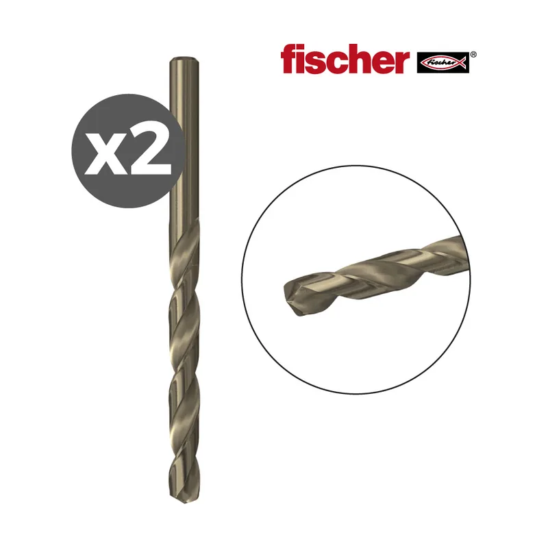 Fischer Pack 2 brocas para metal hss-co 2,5x30/57