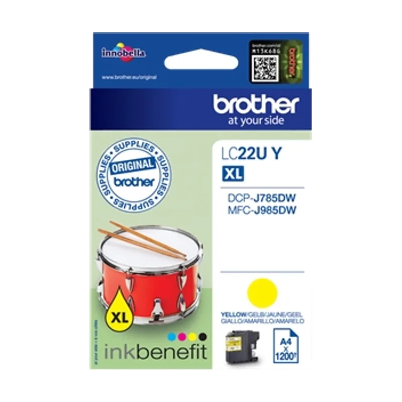 Brother LC-22UY cartucho de tinta Alto rendimiento XL