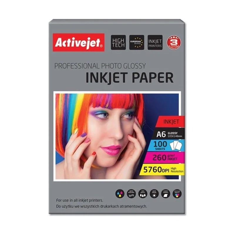 ActiveJet Active Jet AP6 260 GR100 Bly Resina A6 100szt 260 g papel