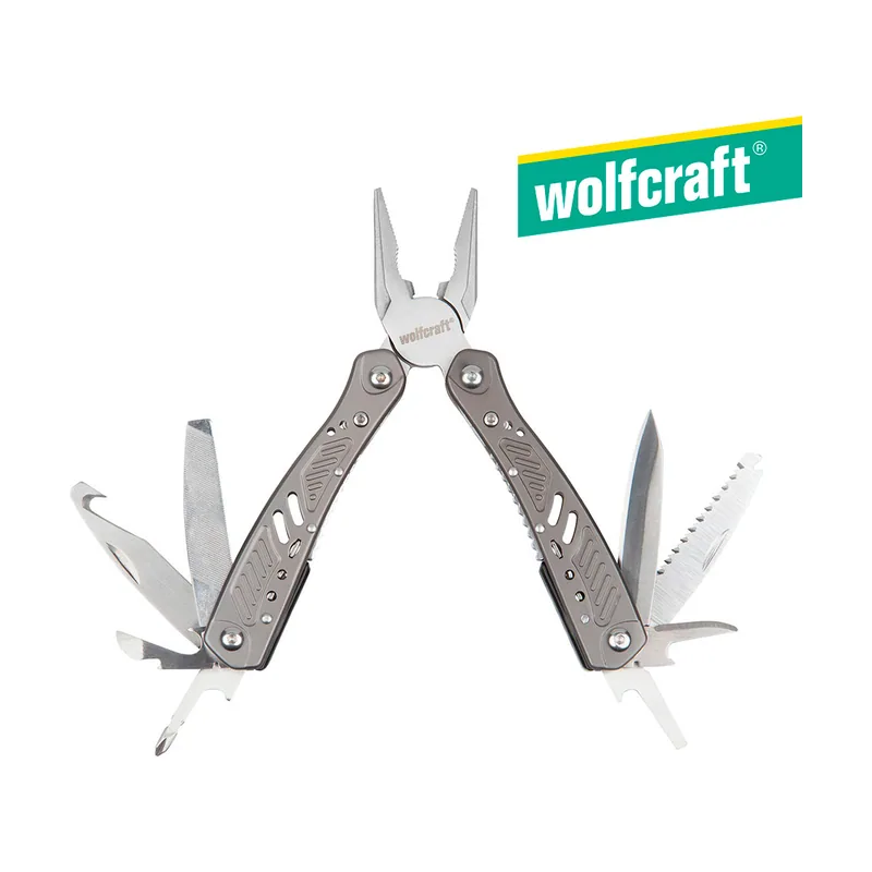 Wolfcraft GmbH 4080000 alicate multiherramienta para bolsillo 13 herramientas Metálico