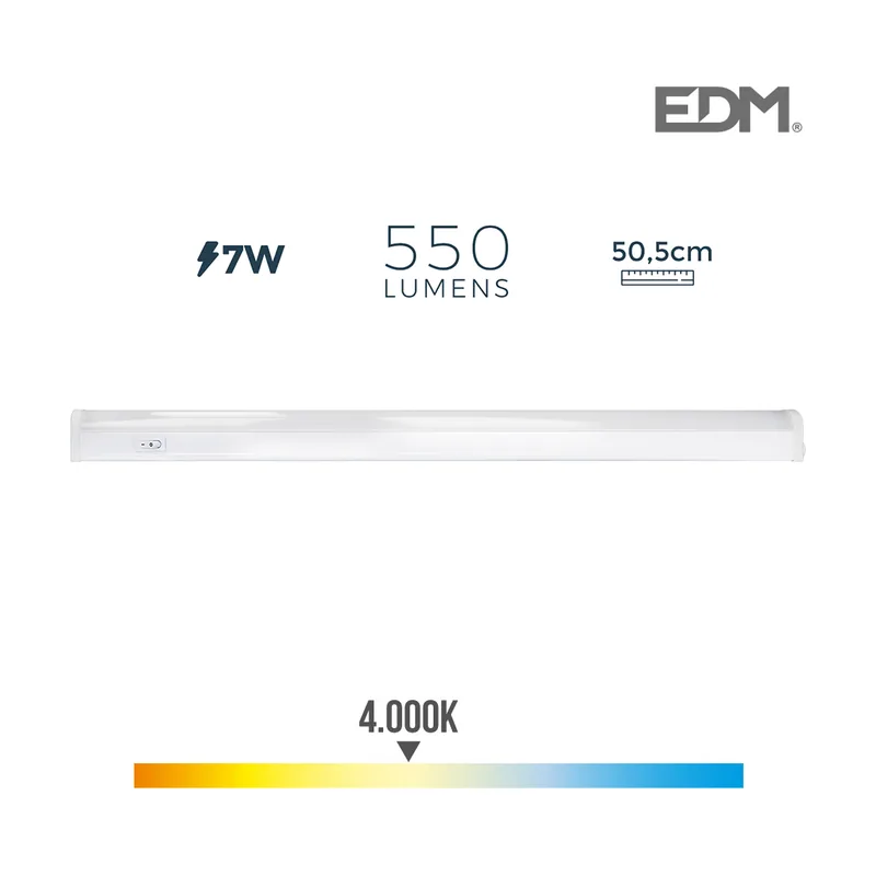 EDM Regleta Electronica LED 7W 600lm