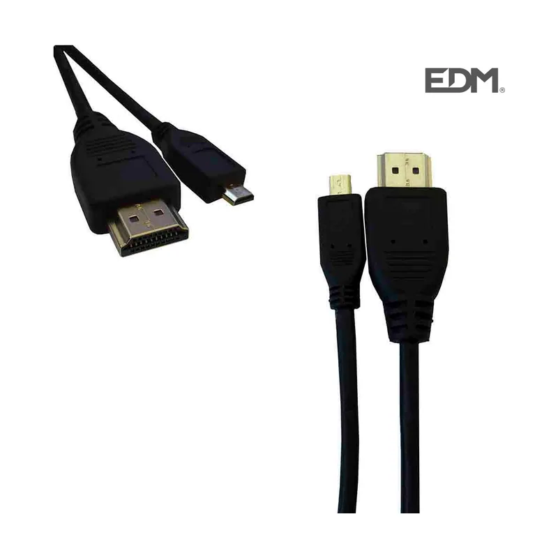 EDM EDP 51234 Conexion Hdmi a Micro Hdmi Alta Velocidad 1.4 Macho