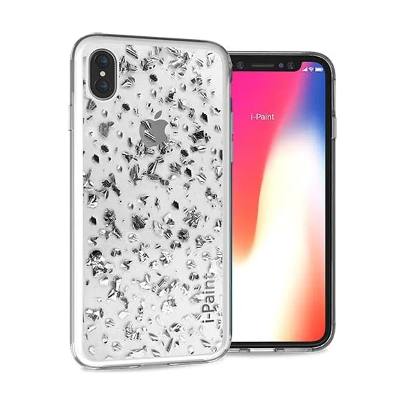I-paint Carcasa Protectora con Purpurina para iPhone X