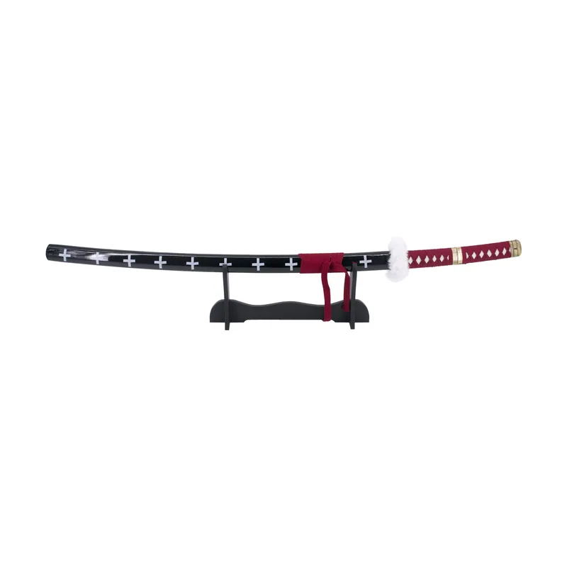 Amont Katana S5017 de Trafalgar Law de One Piece réplica no de 102 cm hoja de acero negra con corte en satinado