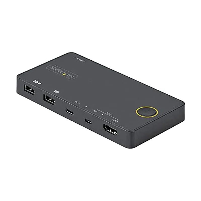 Startech StarTech.com Switch Conmutador de 2 Puertos Híbrido USB-A HDMI y USB-C para 1