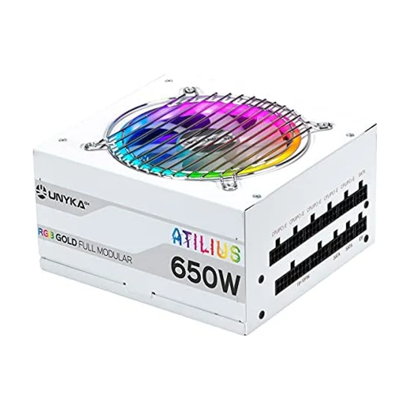 Unykach Fuente de Alimentación ATILIUS RGB White 650 W Full Modular