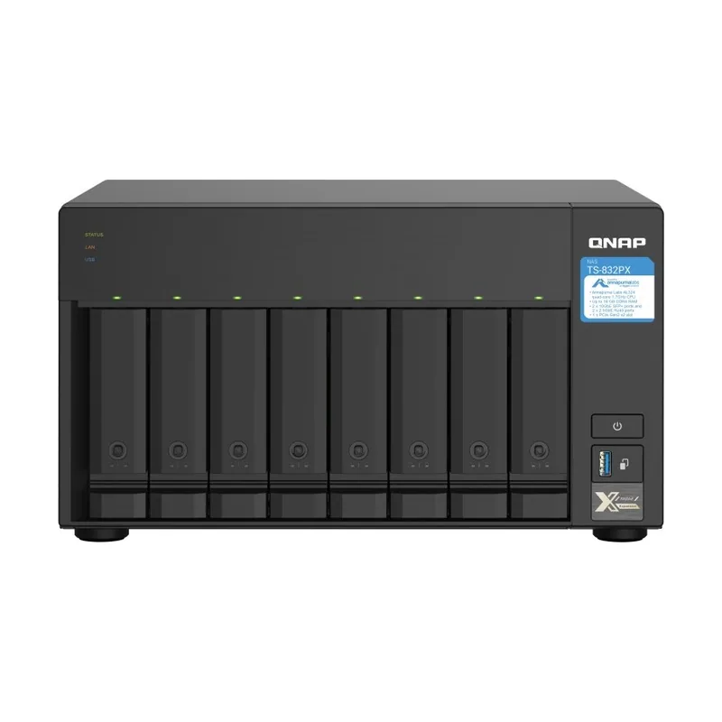 QNAP TS-832PX NAS Torre Ethernet Aluminio