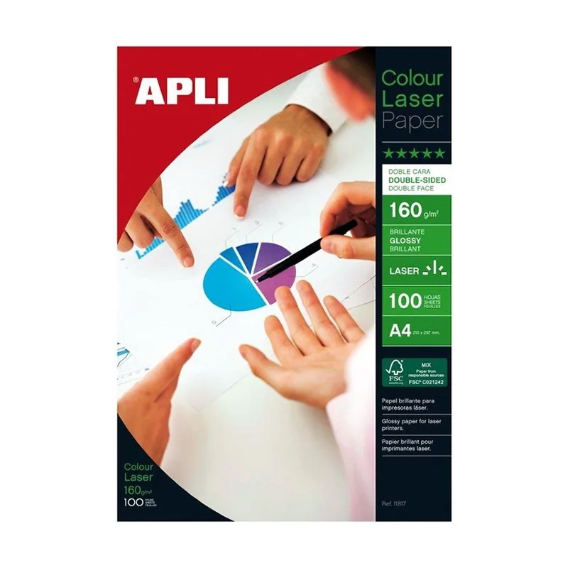 Apli Carta digitale laser Decadry A4 160 g 011817 conf.100