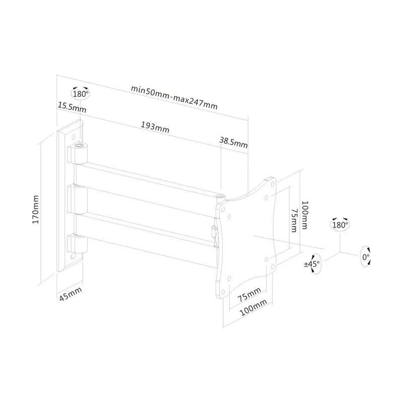 Neomounts Newstar FPMA-W820BLACK Soporte De Pared para Monitor/TV