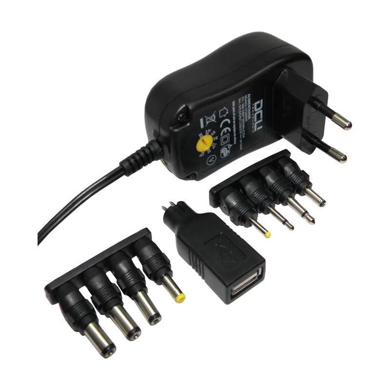 DCU Alimentador Universal Salida 3 A 12Vdc 1Amp 8 Conectores + USB