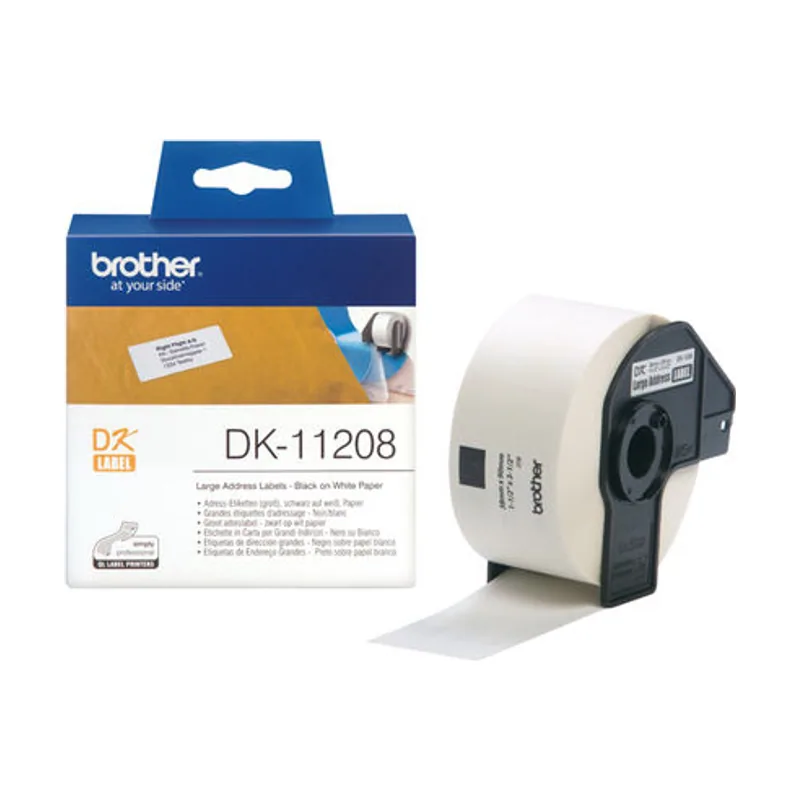 Brother Etiqueta adhesiva dk11208 tamaño 38x90 mm