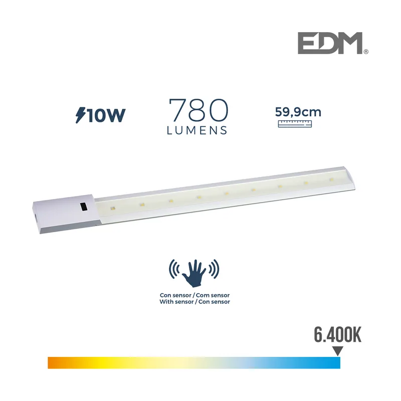 EDM Regleta Led Con Sensor 10W
