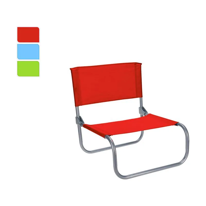 Probuilder Silla de playa metalica plegable 45x50x45cm colores surtidos