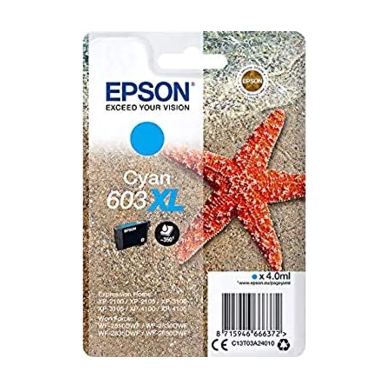 Epson Singlepack Cyan 603XL Ink