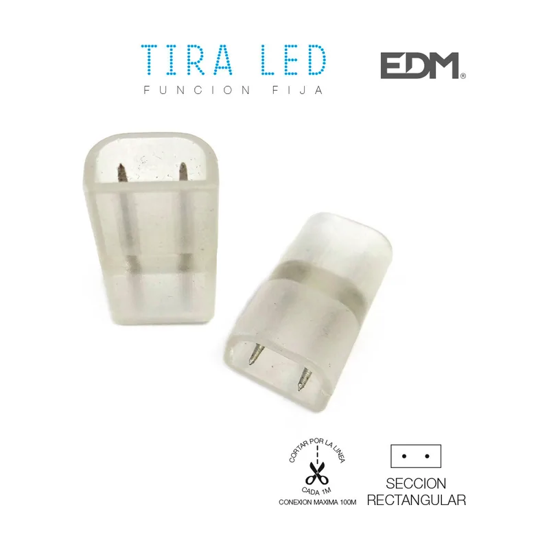 EDM Edp 31927 Conector Empalme Recto para Dos Tiras de Led