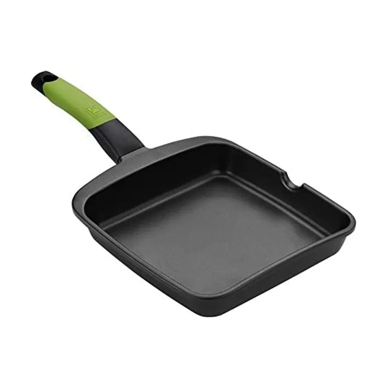 BRA Grill Liso Aluminio Fundido Prior 28 Cm Induccion
