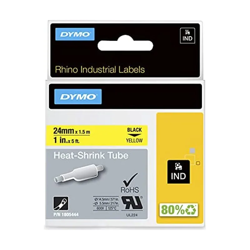 Dymo Etiquetas para tubos termorretráctiles IND