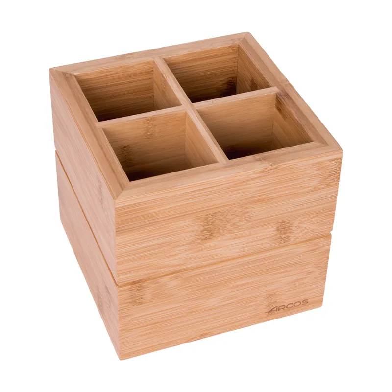 Arcos Soporte utensilios de cocina de bambú 150 x 160 x 160 mm