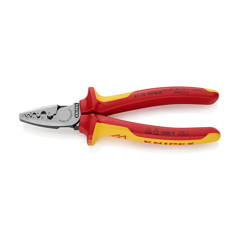 Knipex Crimpadora para punteras huecas con cartulinas autoservicio aislados con fundas multicomponentes