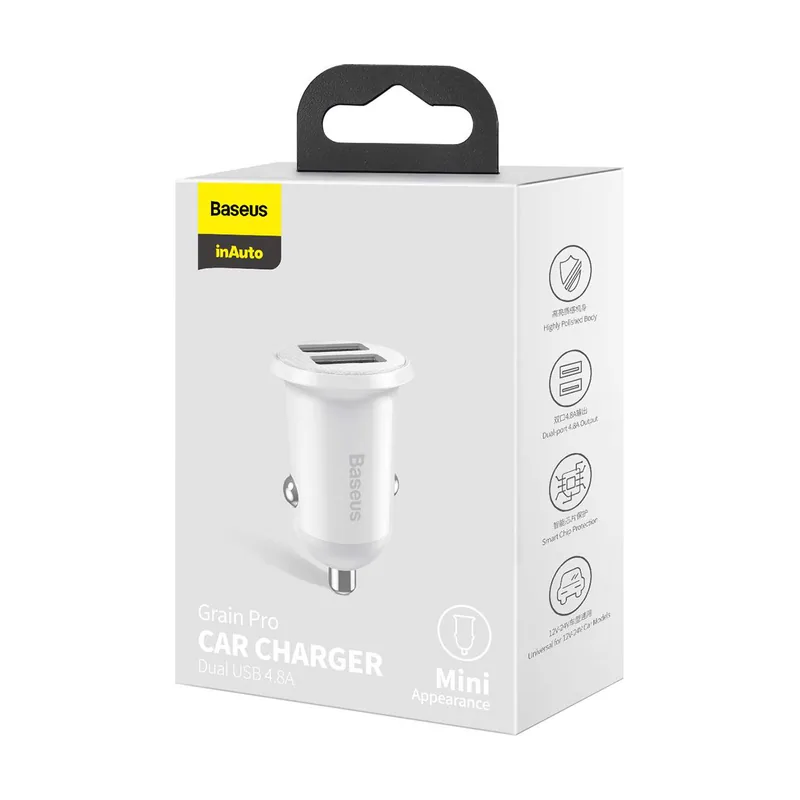 Baseus Grain Pro Car Charger 2X USB