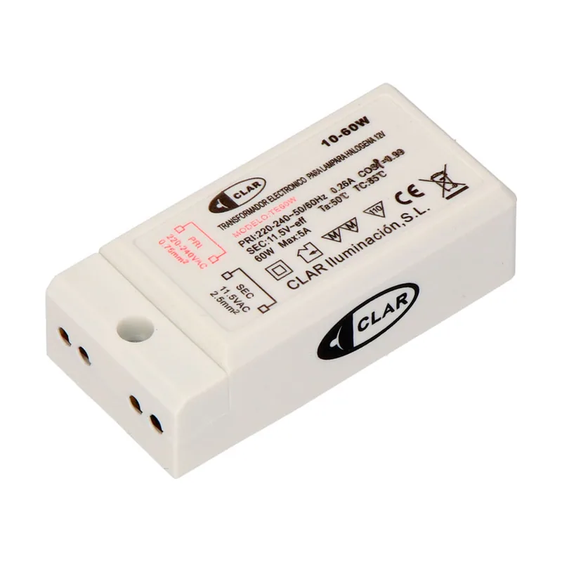 Clar iluminaciÓn Clar-leuci Transformador electronico te 60w 12v
