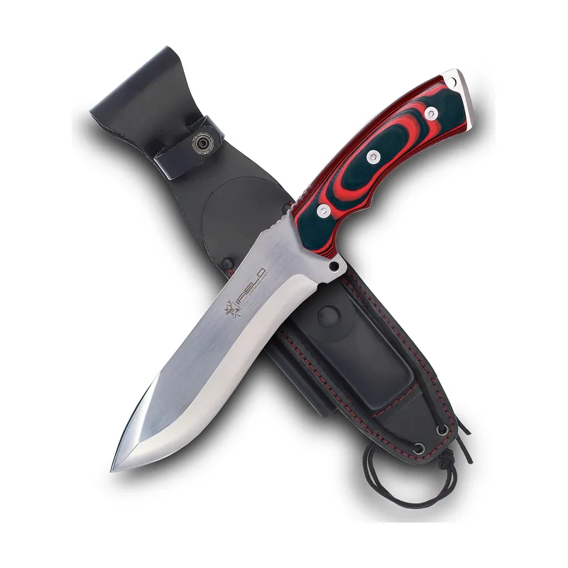 iFIELD Cuchillo 150 con mango de micarta roja y hoja de acero 440C