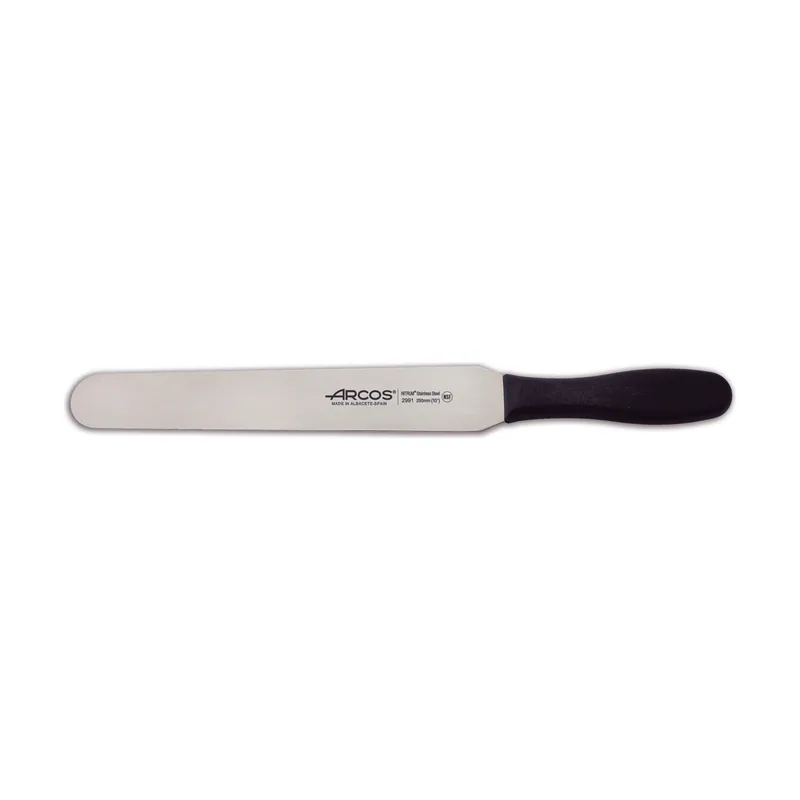 Arcos Espátula Prof 299125 de acero inoxidable Nitrum y mango ergonómico de Polipropileno de nwegro y hoja de 25 cm