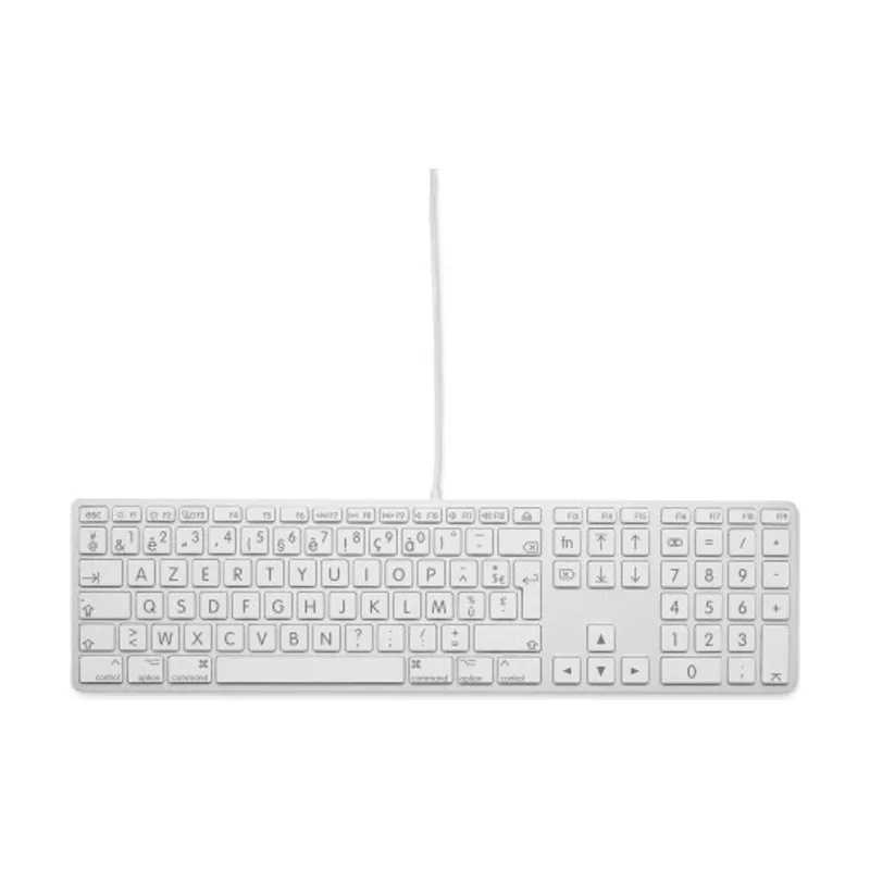 Lmp Teclado francés USB AZERTY con Letras mayúsculas y Teclado numérico