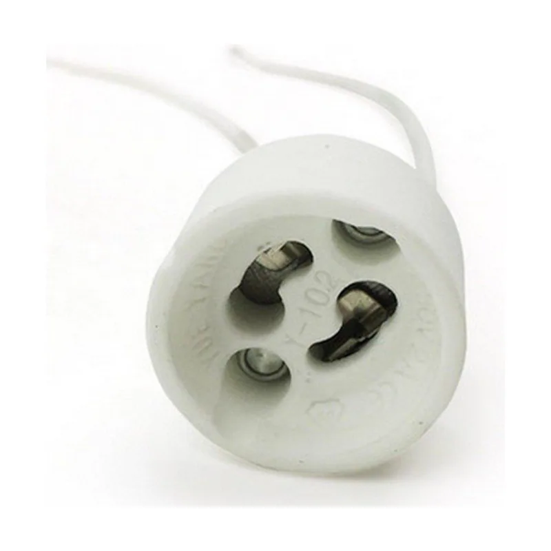 Silver Portalamparas GU10 Ceramico Cable
