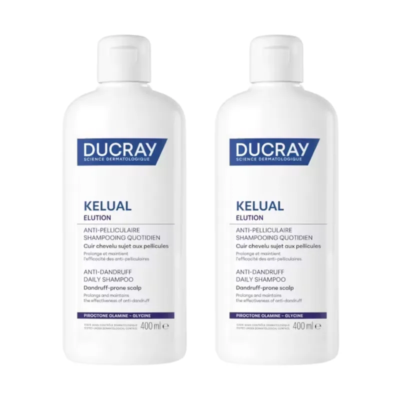Ducray Duplo Kelual Elution Anticaspa Champú Uso Frecuente 2x400 Ml