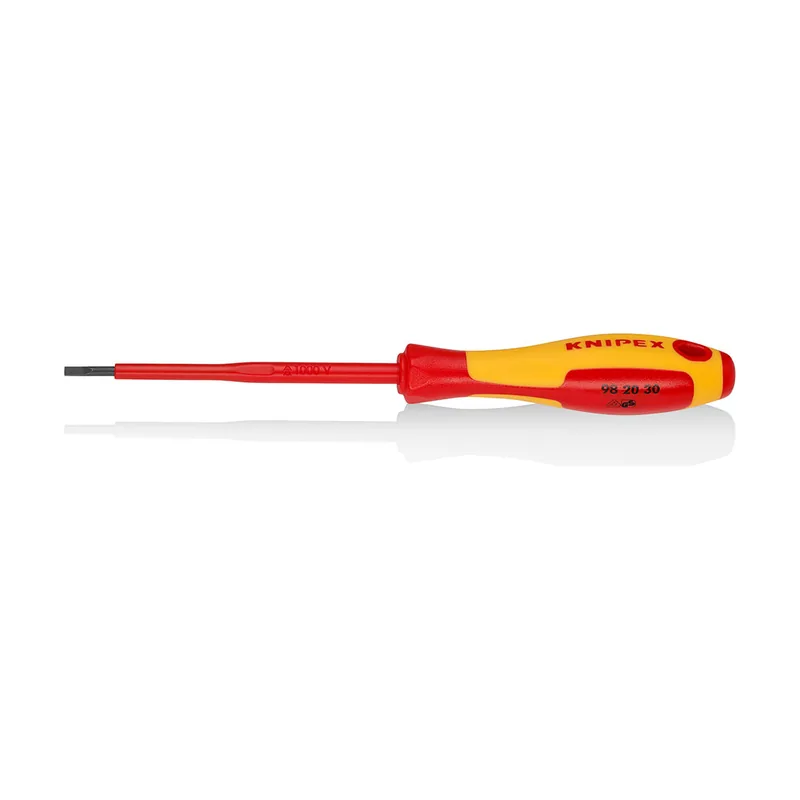 Knipex Destornilladores para tornillos planos mango aislante en dos componentes