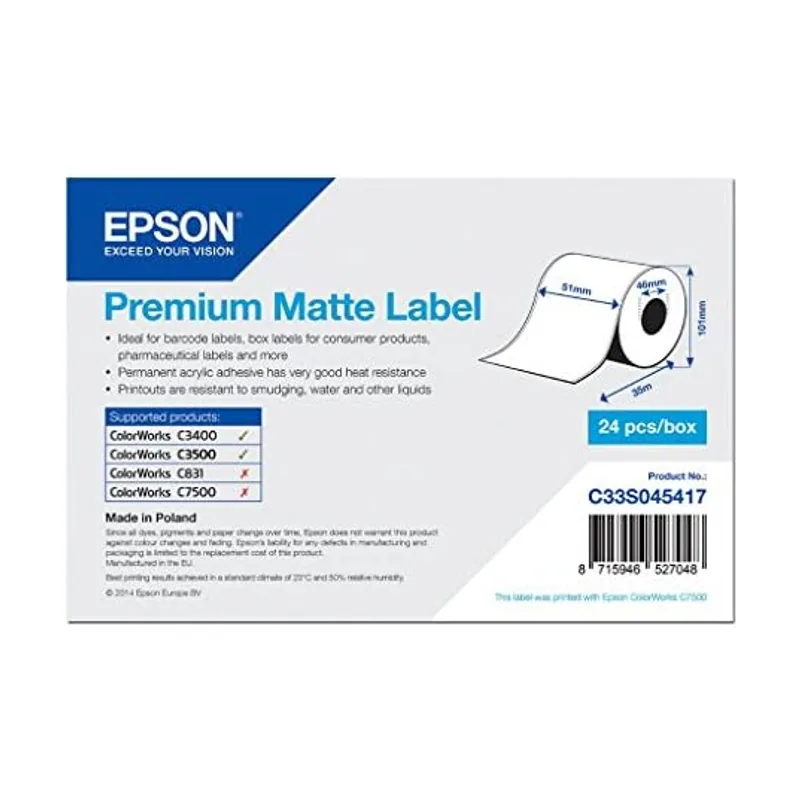 Epson Rollo continuo de Premium Matte Label