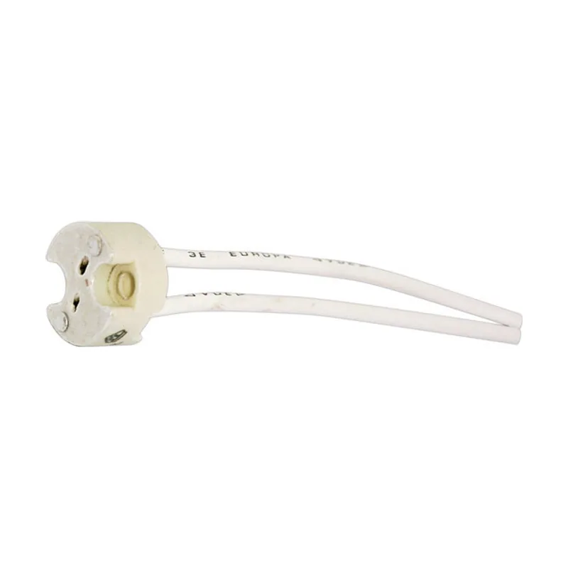 Electro DH Portalámparas cerámico para Bombilla Halógeno 12 V Con cable silicona 15 cm 12.070 8430552095551
