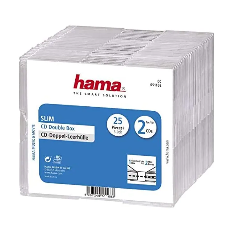 Hama 00051168 funda para discos ópticos Sobre para CD 2 discos