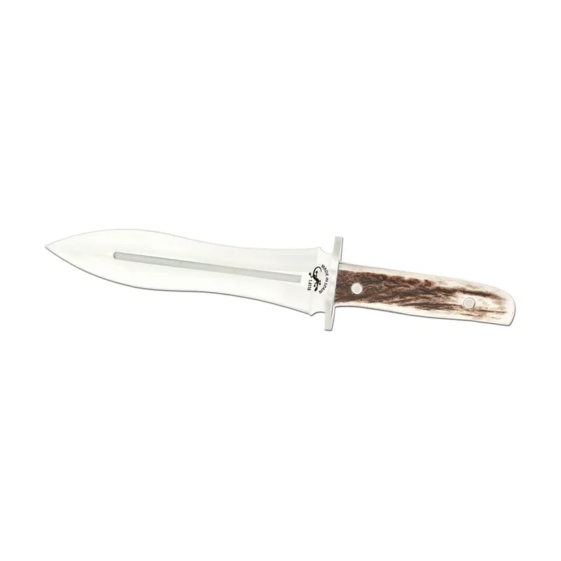Salamandra Cuchillo de remate con mango de asta de ciervo