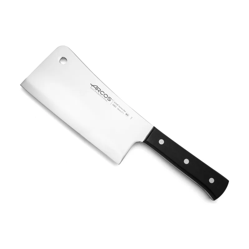 Arcos Macheta Universal 288300 de acero inoxidable Nitrum y mango de Polioximetileno y hoja de 18 cm y 4 mm espesor con funda hoja