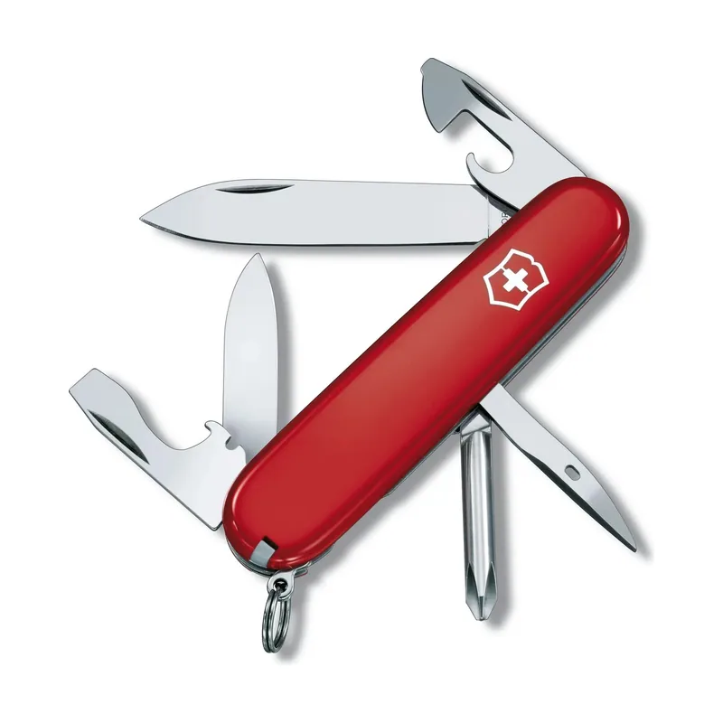 Muela Navaja suiza Victorinox Tinker con abrelatas y destornillador 12 funciones ideal para personas en constante movimiento 1.4603.B1 62 gramos en blíster