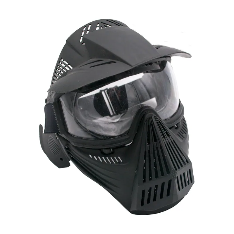 Amont Máscara para airsoft de negro con gafas 604N