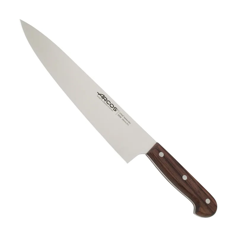 Arcos Cuchillo de cocinero Palisandro 263600 de acero inoxidable Nitrum y mango de madera de Palisandro con hoja de 25 cm
