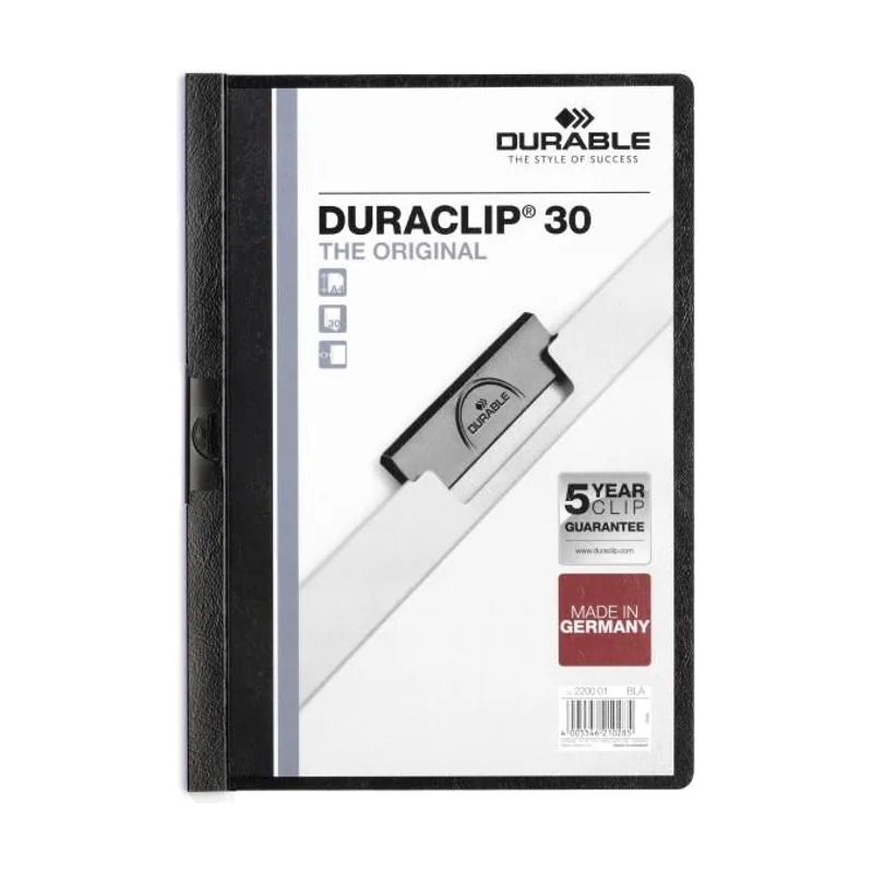 Durable Carpeta Portafolios DURACLIP 30 A4 Negro A4 25 Piezas