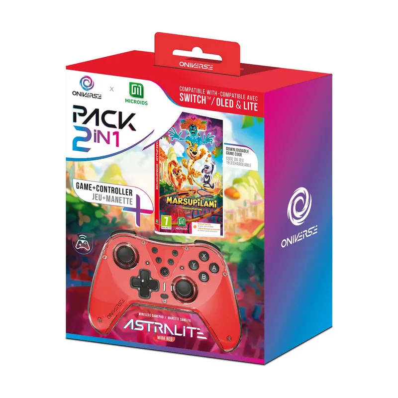 Oniverse Astralite controller + Marsupilami Hoobadventure Code in Box